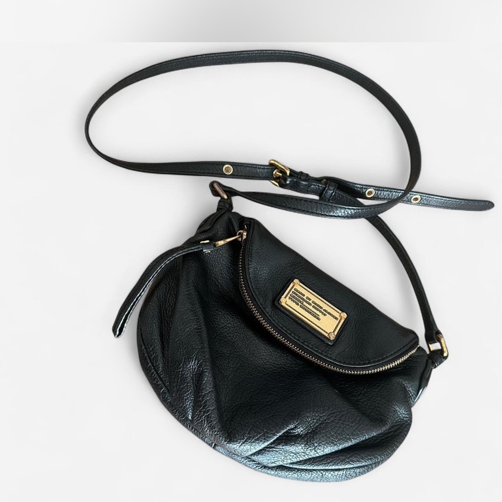 Marc Jacobs Black Crossbody Bag with Gold Details